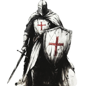 Knight Templar Shield Sword Vinyl Car Decal Sticker – Waterproof & UV-Resistant 4.0" Knight Templar Shield Sword Vinyl Car Decal Sticker – Waterproof & UV-Resistant 4.0"