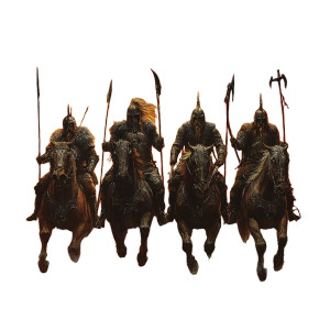 Viking Horsemen Battle Vinyl Car Decal Sticker – Waterproof & UV-Resistant 4.0"