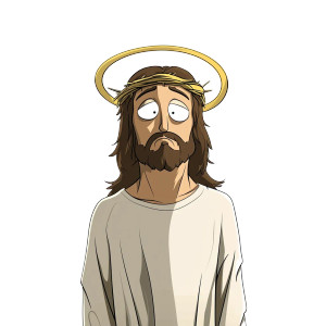 Jesus Squinted Eyes Southpark Vinyl Car Decal Sticker – Waterproof & UV-Resistant 4.0"