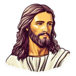 Jesus Sticker Vector Vinyl Car Decal Sticker – Waterproof & UV-Resistant 4.0" Jesus Sticker Vector Vinyl Car Decal Sticker – Waterproof & UV-Resistant 4.0"