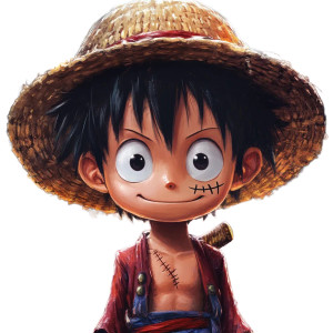 Tiny Monkey D Luffy Vinyl Car Decal Sticker – Waterproof & UV-Resistant 4.0"