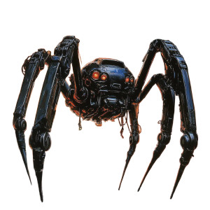 1990 Robotic Spider Leg Vinyl Car Decal Sticker – Waterproof & UV-Resistant 4.0"