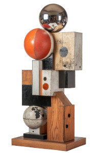 3D Abstract Sculpture Wood Metal Vinyl Car Decal Sticker – Waterproof & UV-Resistant 4.48"