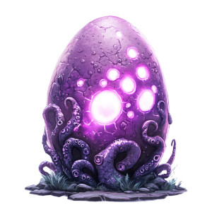 Alien Egg Tentacles Purple Vinyl Car Decal Sticker – Waterproof & UV-Resistant 4.0"