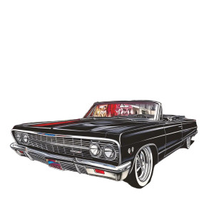 Black Impala Lowrider Graffiti Vinyl Car Decal Sticker – Waterproof & UV-Resistant 4.0"
