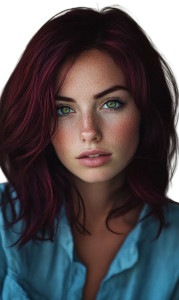 Burgundy Hair Green Eyes Vinyl Car Decal Sticker – Waterproof & UV-Resistant 4.0" Burgundy Hair Green Eyes Vinyl Car Decal Sticker – Waterproof & UV-Resistant 4.0"