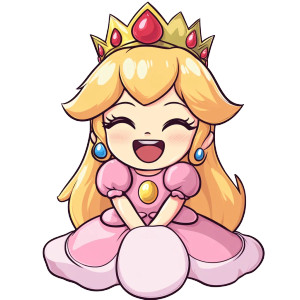 Chibi Princess Peach Smiling Vinyl Car Decal Sticker – Waterproof & UV-Resistant 4.0" Chibi Princess Peach Smiling Vinyl Car Decal Sticker – Waterproof & UV-Resistant 4.0"