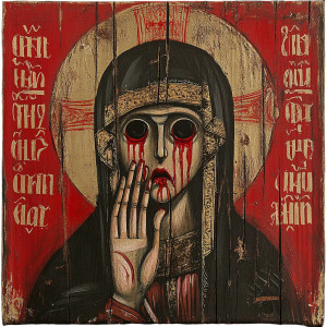 Creepy Saint Icon Vinyl Car Decal Sticker – Waterproof & UV-Resistant 4.0" Creepy Saint Icon Vinyl Car Decal Sticker – Waterproof & UV-Resistant 4.0"