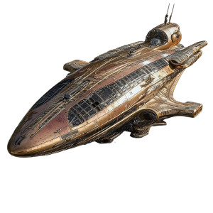 Da Vinci Space Ship Vinyl Car Decal Sticker – Waterproof & UV-Resistant 4.0"