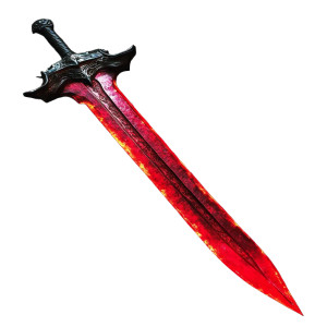 Dnd5E Longsword Red Glow Vinyl Car Decal Sticker – Waterproof & UV-Resistant 4.0"
