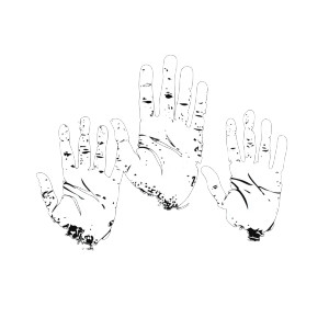 Handprints Logo Black Background Vinyl Car Decal Sticker – Waterproof & UV-Resistant 4.0"