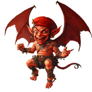 Happy Devil Imp Fez Vinyl Car Decal Sticker – Waterproof & UV-Resistant 4.0"