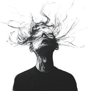 Introverted Imploding Scribble Vinyl Car Decal Sticker – Waterproof & UV-Resistant 4.0"