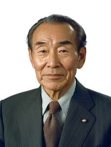 Japanese Man Suit Blue Vinyl Car Decal Sticker – Waterproof & UV-Resistant 4.0"