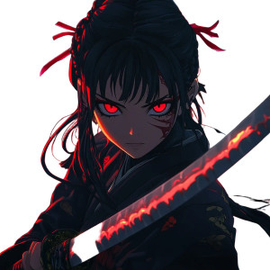 Katana Demon Slayer Anime Vinyl Car Decal Sticker – Waterproof & UV-Resistant 4.0"