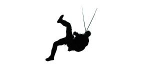 Man Hanging Cave Dark Vinyl Car Decal Sticker – Waterproof & UV-Resistant 7.14"