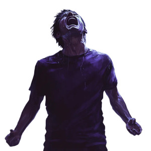 Man Lightning Rain Night Vinyl Car Decal Sticker – Waterproof & UV-Resistant 4.0"