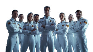 Medicine Starship Crew Science Fiction Vinyl Car Decal Sticker – Waterproof & UV-Resistant 7.14"