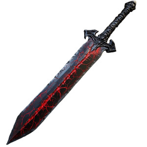 Necro Sword Red Black Vinyl Car Decal Sticker – Waterproof & UV-Resistant 4.0"
