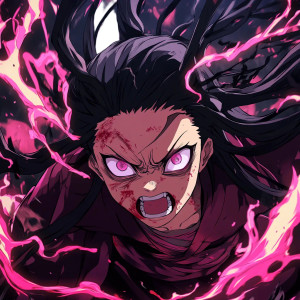 Nezuko Full Transformation Angry Vinyl Car Decal Sticker – Waterproof & UV-Resistant 4.0"