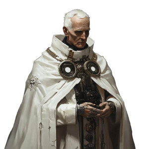 Old Male Cog Priest Vinyl Car Decal Sticker – Waterproof & UV-Resistant 4.0"