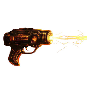 Ray Gun Background Vinyl Car Decal Sticker – Waterproof & UV-Resistant 4.0"