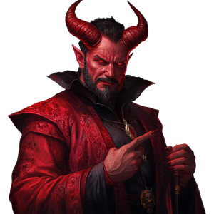 Red Devil Ruby Scepter Vinyl Car Decal Sticker – Waterproof & UV-Resistant 4.0"