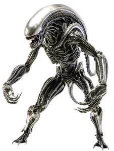 Silver Xenomorph Attack Vinyl Car Decal Sticker – Waterproof & UV-Resistant 4.11"