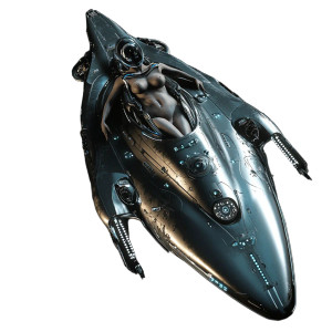 Spaceship Woman Raytracing Lighting Vinyl Car Decal Sticker – Waterproof & UV-Resistant 4.0"