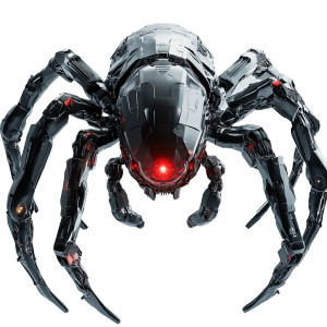 Spider Robot Red Eye Vinyl Car Decal Sticker – Waterproof & UV-Resistant 4.0"