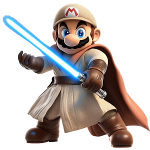 Super Mario Jedi Lightsaber Vinyl Car Decal Sticker – Waterproof & UV-Resistant 4.0" Super Mario Jedi Lightsaber Vinyl Car Decal Sticker – Waterproof & UV-Resistant 4.0"