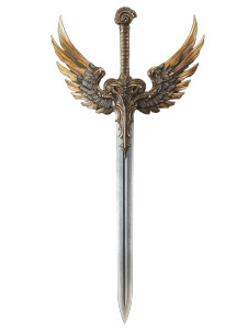 Sword Pegasus Wings Hilt Vinyl Car Decal Sticker – Waterproof & UV-Resistant 4.0"