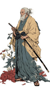 Ukiyo E Mentor Full Body Vinyl Car Decal Sticker – Waterproof & UV-Resistant 4.85"