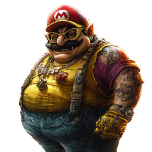 Wario Napoli Mario Bros Vinyl Car Decal Sticker – Waterproof & UV-Resistant 4.0"