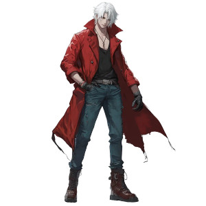 White Hair Red Coat Anime Vinyl Car Decal Sticker – Waterproof & UV-Resistant 4.0" White Hair Red Coat Anime Vinyl Car Decal Sticker – Waterproof & UV-Resistant 4.0"