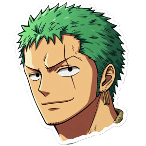 Zoro Head Sticker Vinyl Car Decal Sticker – Waterproof & UV-Resistant 4.0" Zoro Head Sticker Vinyl Car Decal Sticker – Waterproof & UV-Resistant 4.0"