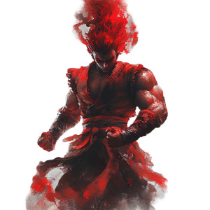 Abstract Akuma Street Fighter Vinyl Car Decal Sticker – Waterproof & UV-Resistant 4.0"