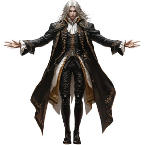 Alucard T Pose Portrait Vinyl Car Decal Sticker – Waterproof & UV-Resistant 4.0"