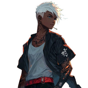 Anime Dark Skinned Lightning Tattoo Vinyl Car Decal Sticker – Waterproof & UV-Resistant 4.0" Anime Dark Skinned Lightning Tattoo Vinyl Car Decal Sticker – Waterproof & UV-Resistant 4.0"