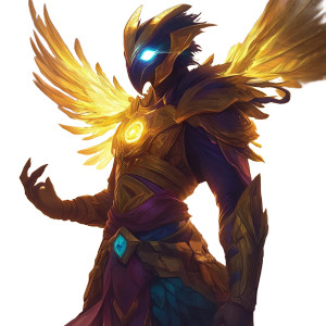 Azir League Legends Golden Light Vinyl Car Decal Sticker – Waterproof & UV-Resistant 4.0"