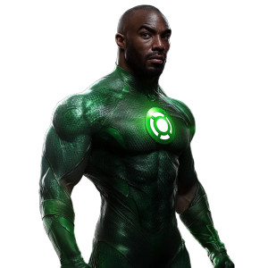 Bald Jon Jones Green Lantern Vinyl Car Decal Sticker – Waterproof & UV-Resistant 4.0"