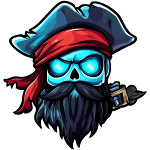 Blue Ghost Pirate Face Vinyl Car Decal Sticker – Waterproof & UV-Resistant 4.0"