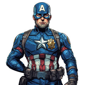 Captain America Police Vector Vinyl Car Decal Sticker – Waterproof & UV-Resistant 4.0"