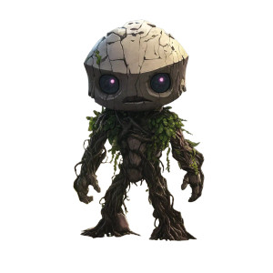 Chibi Dark Golem Tree Vinyl Car Decal Sticker – Waterproof & UV-Resistant 4.0"