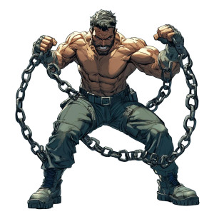 Comic Hero Stretching Chain Vinyl Car Decal Sticker – Waterproof & UV-Resistant 4.0" Comic Hero Stretching Chain Vinyl Car Decal Sticker – Waterproof & UV-Resistant 4.0"