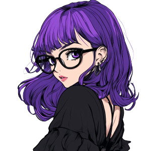 Cute Goth Girl Purple Hair Vinyl Car Decal Sticker – Waterproof & UV-Resistant 4.0" Cute Goth Girl Purple Hair Vinyl Car Decal Sticker – Waterproof & UV-Resistant 4.0"