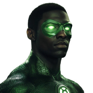 Damson Idris Green Lantern Vinyl Car Decal Sticker – Waterproof & UV-Resistant 4.0"
