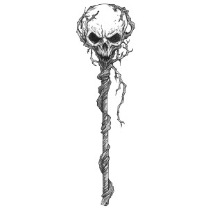 Dark Evil Undead Staff Vinyl Car Decal Sticker – Waterproof & UV-Resistant 4.0" Dark Evil Undead Staff Vinyl Car Decal Sticker – Waterproof & UV-Resistant 4.0"