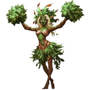 Druid Cheerleader Treeform Vinyl Car Decal Sticker – Waterproof & UV-Resistant 4.0"