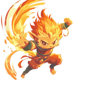 Dynamic Sun Wukong Illustration Vinyl Car Decal Sticker – Waterproof & UV-Resistant 4.0"